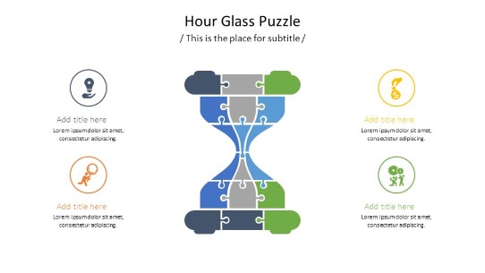 HourGlass Puzzle PowerPoint PPT Slide design