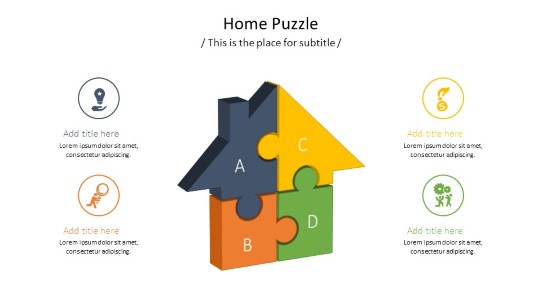 House Puzzle 2 PowerPoint PPT Slide design