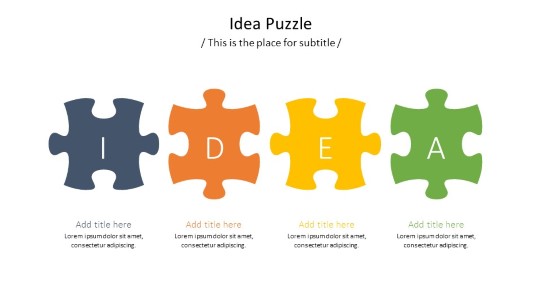 Idea Puzzle PowerPoint PPT Slide design