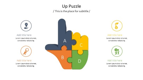 Point Up Puzzle PowerPoint PPT Slide design