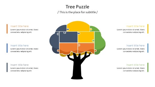 Tree Puzzle PowerPoint PPT Slide design