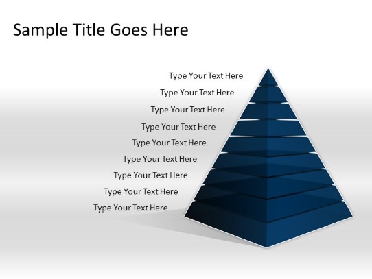 Pyramid A 9blue PowerPoint PPT Slide design