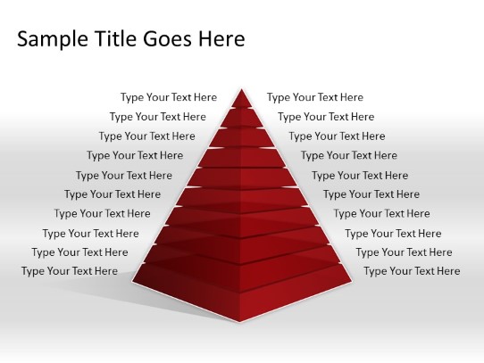 Pyramid B 10red PowerPoint PPT Slide design