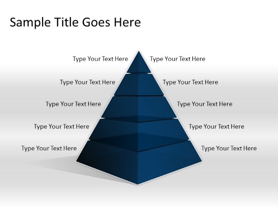 Pyramid B 5blue PowerPoint PPT Slide design