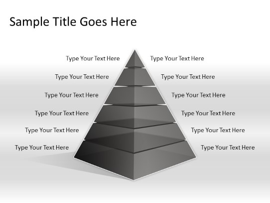 Pyramid B 6gray PowerPoint PPT Slide design