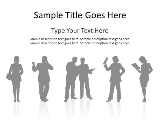 Silhouette Mixed Gray 02 PowerPoint PPT Slide design