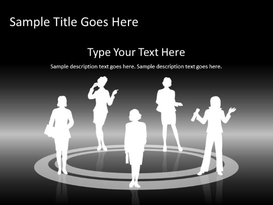 Silhouette Mixed White 10 PowerPoint PPT Slide design