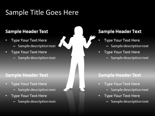 Silhouette White 10 PowerPoint PPT Slide design