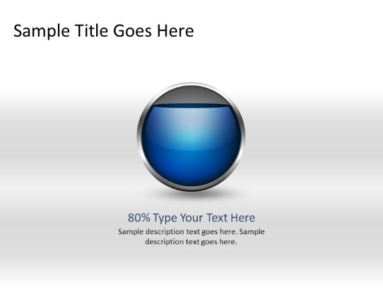 Ball Fill Blue 80a PowerPoint PPT Slide design