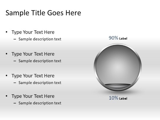 Ball Fill Gray 10c PowerPoint PPT Slide design