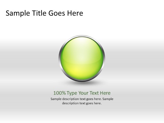 Ball Fill Green 100a PowerPoint PPT Slide design