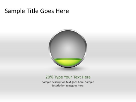Ball Fill Green 20a PowerPoint PPT Slide design