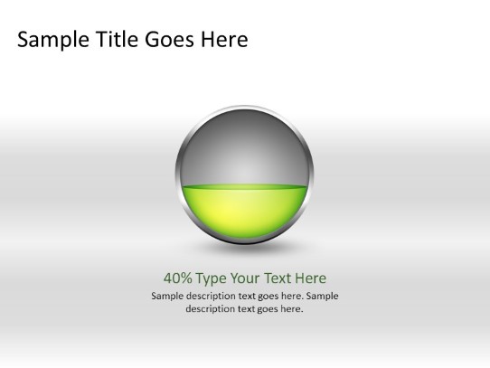 Ball Fill Green 40a PowerPoint PPT Slide design