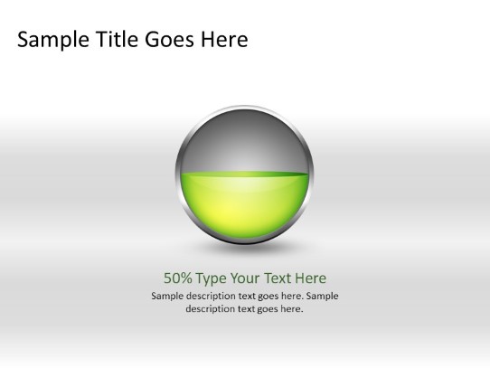 Ball Fill Green 50a PowerPoint PPT Slide design