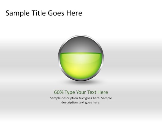 Ball Fill Green 60a PowerPoint PPT Slide design