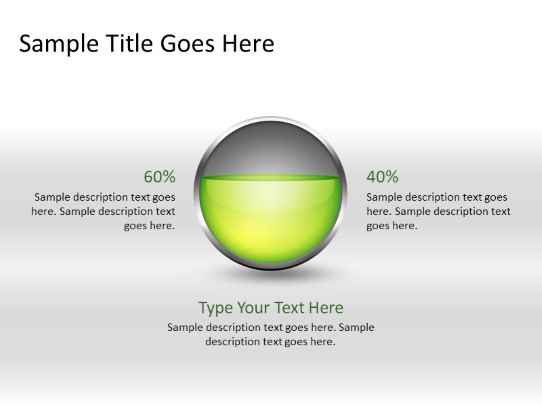 Ball Fill Green 60b PowerPoint PPT Slide design