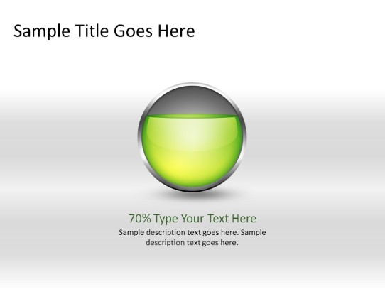 Ball Fill Green 70a PowerPoint PPT Slide design