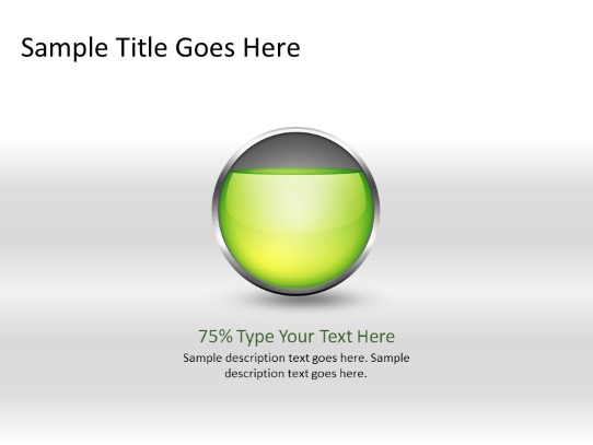Ball Fill Green 75a PowerPoint PPT Slide design