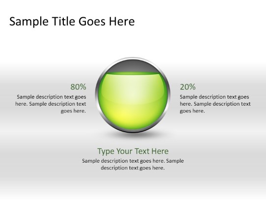 Ball Fill Green 80b PowerPoint PPT Slide design