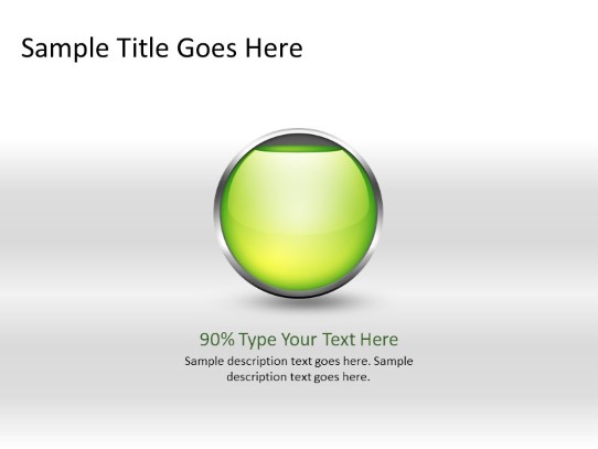 Ball Fill Green 90a PowerPoint PPT Slide design