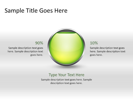 Ball Fill Green 90b PowerPoint PPT Slide design