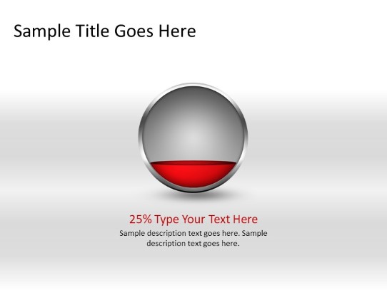 Ball Fill Red 25a PowerPoint PPT Slide design