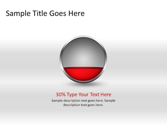 Ball Fill Red 30a PowerPoint PPT Slide design