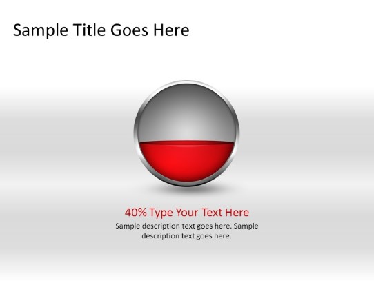 Ball Fill Red 40a PowerPoint PPT Slide design