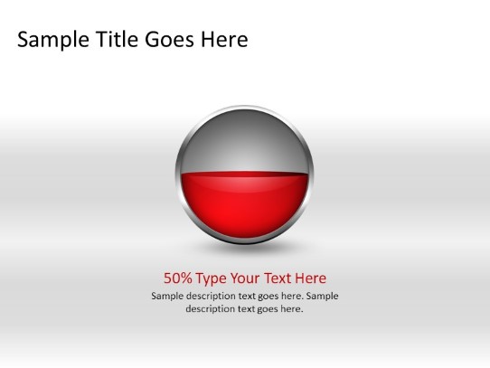 Ball Fill Red 50a PowerPoint PPT Slide design