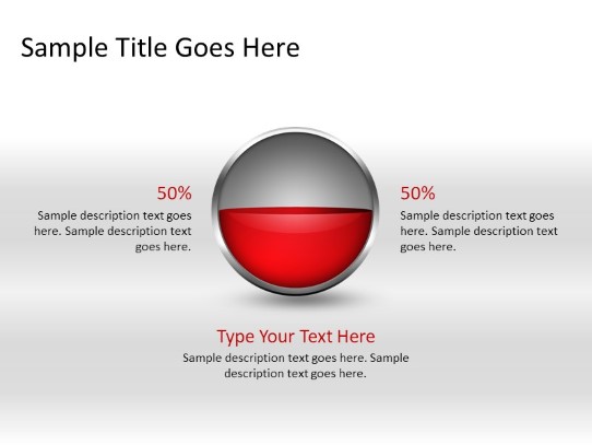 Ball Fill Red 50b PowerPoint PPT Slide design