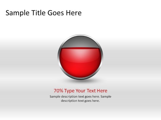 Ball Fill Red 70a PowerPoint PPT Slide design