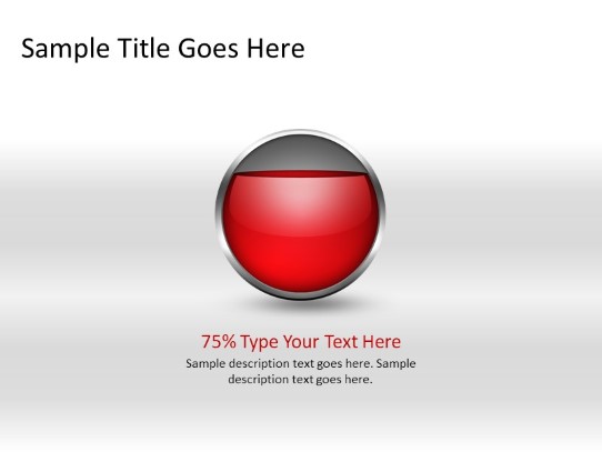 Ball Fill Red 75a PowerPoint PPT Slide design