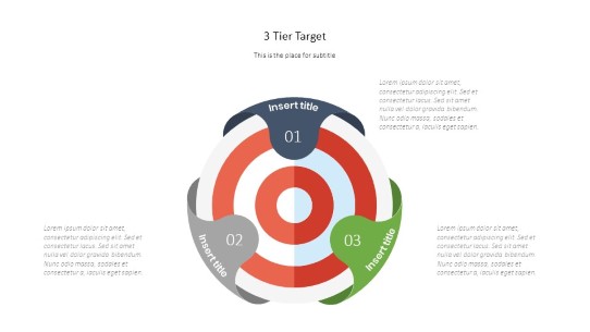 Target Business 3 Tiers PowerPoint PPT Slide design