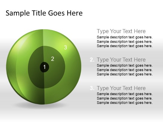 Targetsphere A 3green PowerPoint PPT Slide design