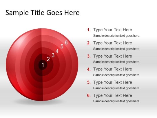 Targetsphere A 6red PowerPoint PPT Slide design