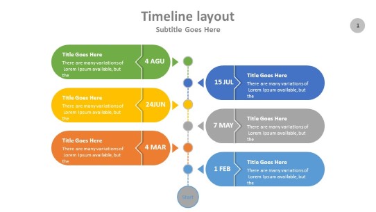 Timeline Vertical Ovals PowerPoint PPT Slide design