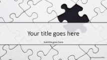 Last Puzzle Piece Missing Widescreen PowerPoint Template text slide design