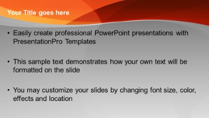 Abstract Orange Widescreen PowerPoint Template text slide design