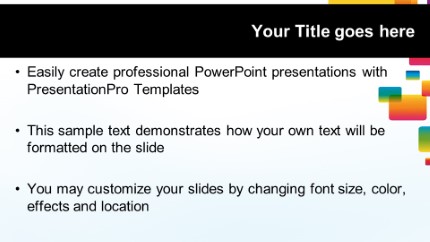 Abstract Rainbow Prisms Widescreen PowerPoint Template text slide design