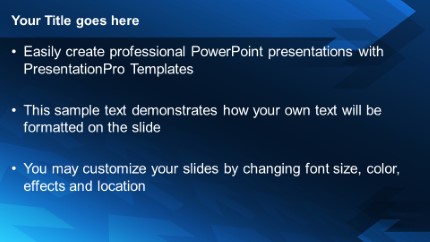 Arrow Blue Widescreen PowerPoint Template text slide design