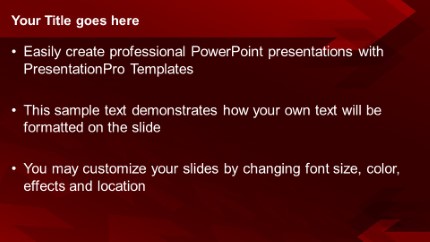 Arrow Red Widescreen PowerPoint Template text slide design