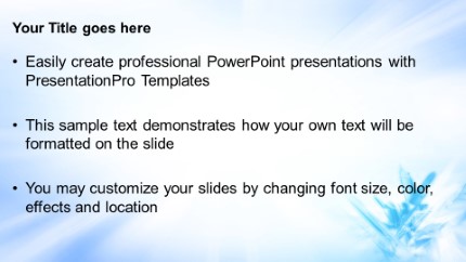 Beaming Crystal Blue Widescreen PowerPoint Template text slide design