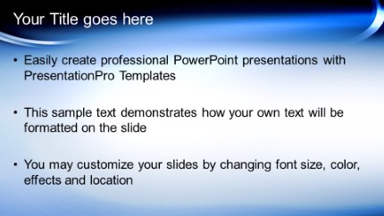 Blades Blue Widescreen PowerPoint Template text slide design
