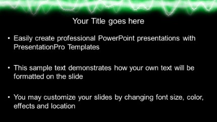 Energy Wave Widescreen PowerPoint Template text slide design