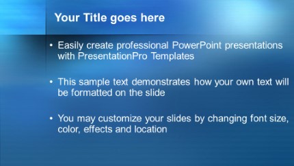 Float Away Widescreen PowerPoint Template text slide design