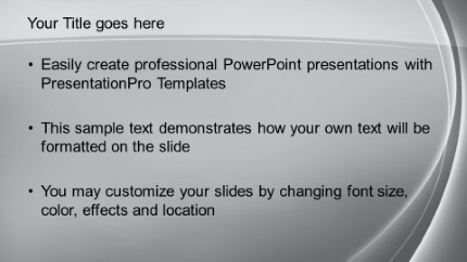 Gentlewave Gray Widescreen PowerPoint Template text slide design