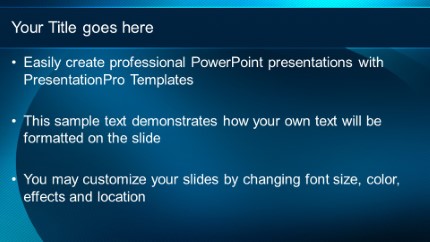 Gentlewave Teal Widescreen PowerPoint Template text slide design