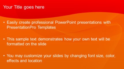 HalfnHalf Orange Red Widescreen PowerPoint Template text slide design
