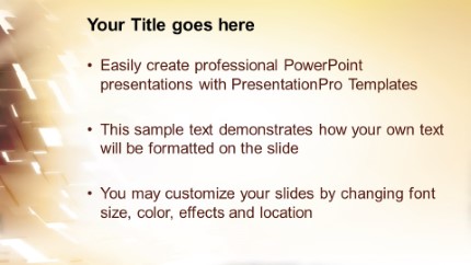 Light Wall Gold Widescreen PowerPoint Template text slide design