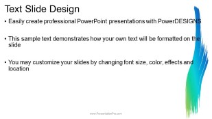 paint brush 1 wide PowerPoint Template text slide design